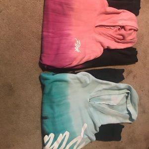 Pink hoodies